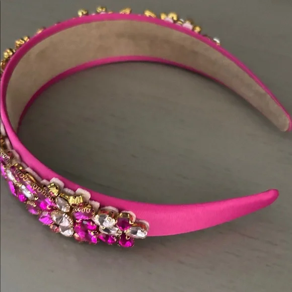Pink beaded headband - Picture 2 of 3